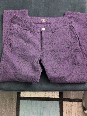 Riders By Lee Purple w/ Leopard Print Jeans Size 14P